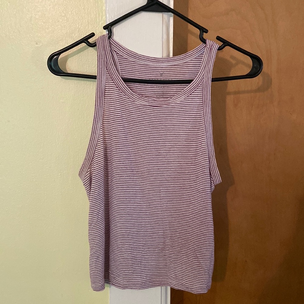 American Eagle Soft & Sexy Striped Cropped Tank